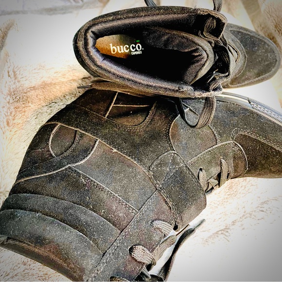 Bucco Nichole Lee Wedge Sneaker In Black Size 8.5 - Picture 4 of 6